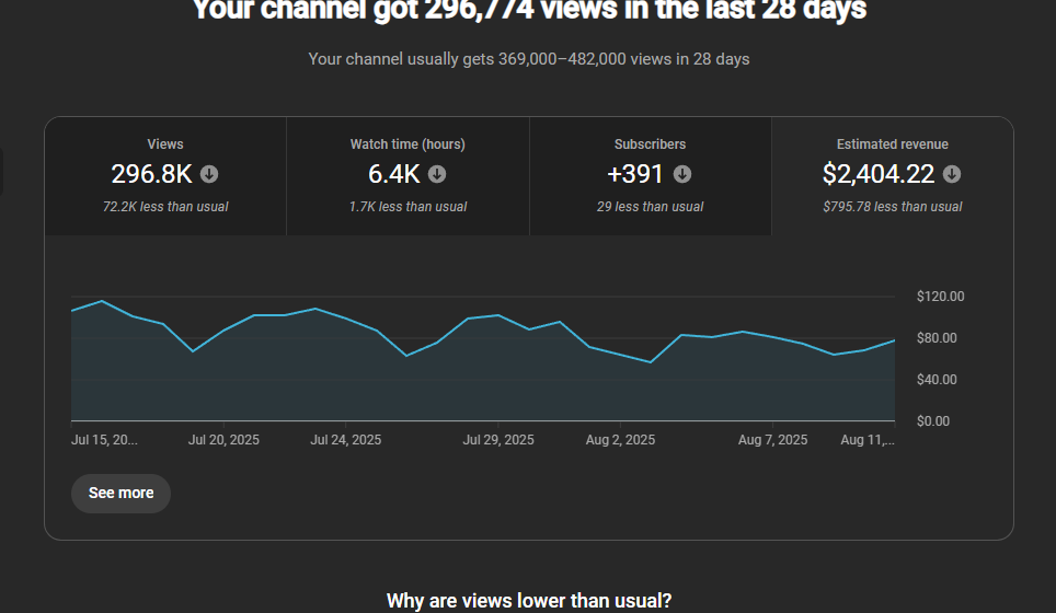 Student Revenue Chart - 28 Day